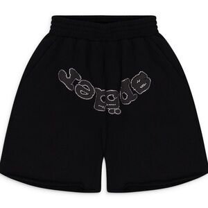 SP5DER Black OG WEB V2 RhineStone Casual Shorts